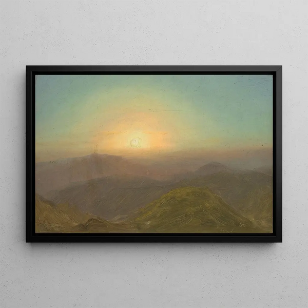 Morning Landscape Painting - Frederic Edwin Church — framed artwork on a wall