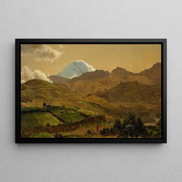 Mont Chimborazo, Ecuador - Frederic Edwin Church — framed artwork on a wall