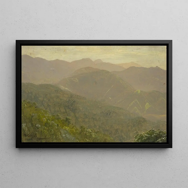 Mountain Landscape Painting - Frederic Edwin Church — framed artwork on a wall