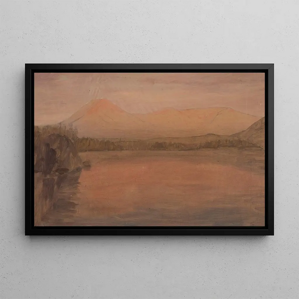 Monts Katahdin et Turner depuis le lac Katahdin - Frederic Edwin Church — framed artwork on a wall