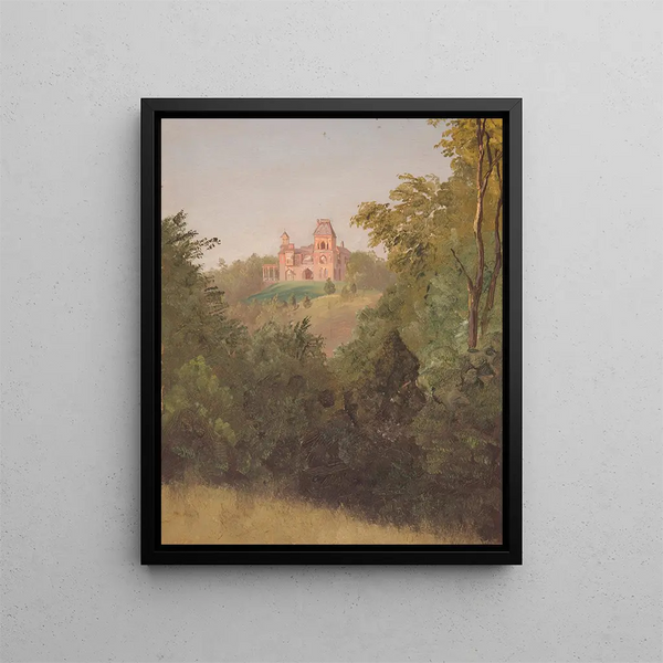 Southwest Olana Painting by Frederic Edwin Church — framed artwork on a wall