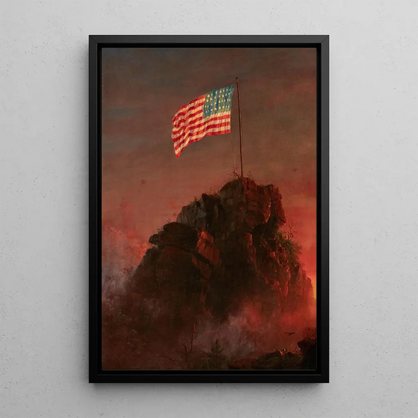 Notre drapeau - Frederic Edwin Church — framed artwork on a wall