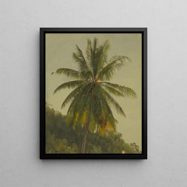 Palmiers Antilles - Frederic Edwin Church — framed artwork on a wall