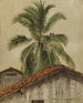 Palmiers et toits de maisons en Équateur - Frederic Edwin Church — artwork view
