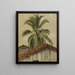 Palmiers et toits de maisons en Équateur - Frederic Edwin Church — framed artwork on a wall