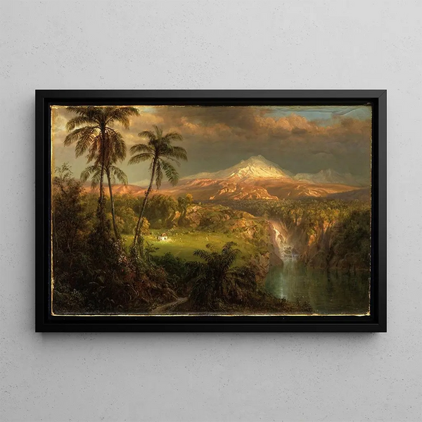 Averse passagère sous les tropiques - Frederic Edwin Church — framed artwork on a wall