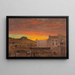Rome Roofs at Sunset - Frederic Edwin Church — framed artwork on a wall