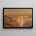 Toits de Rome, Italie - Frederic Edwin Church — framed artwork on a wall