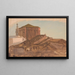 rooftops near Sant'Andrea delle Fratte from the Pincio, Rome - Frederic Edwin Church — framed artwork on a wall