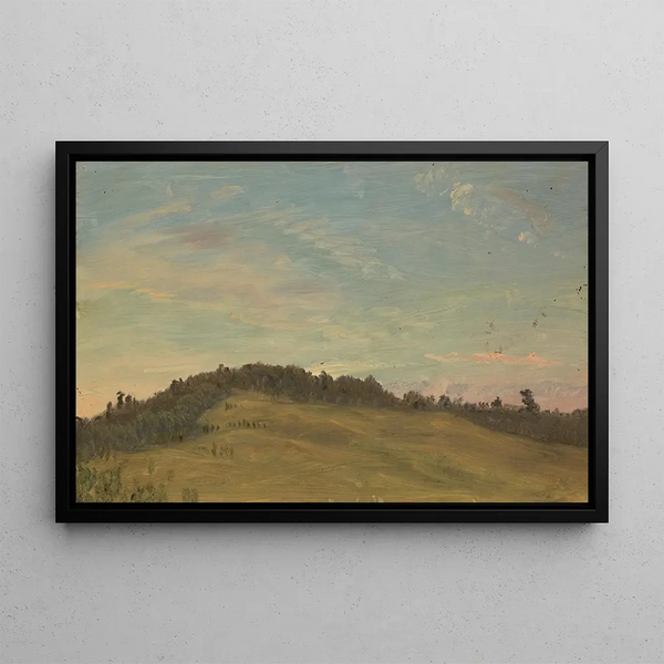 Summer Landscape Painting - Frederic Edwin Church — framed artwork on a wall