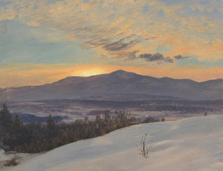 Sunset over the Hudson Valley in winter - Frederic Edwin Church — artwork view