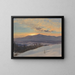 Sunset over the Hudson Valley in winter - Frederic Edwin Church — framed artwork on a wall