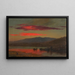Sunset over the Hudson, New York - Frederic Edwin Church — framed artwork on a wall