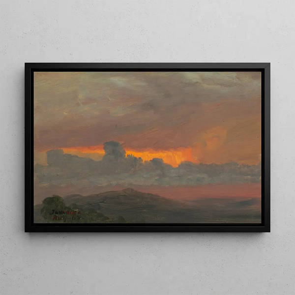 Sunset II - Frederic Edwin Church — framed artwork on a wall