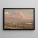 Sunset over the Hudson Valley - Frederic Edwin Church — framed artwork on a wall