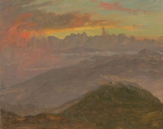 Sunset and Mountains - Frederic Edwin Church — artwork view