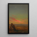 Sunset near Rome - Frederic Edwin Church — framed artwork on a wall