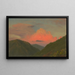Sunset over the Jamaican Antilles Hills - Frederic Edwin Church — framed artwork on a wall
