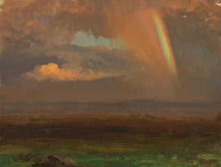 Sunset over a vast landscape - Frederic Edwin Church — artwork view