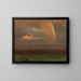 Sunset over a vast landscape - Frederic Edwin Church — framed artwork on a wall