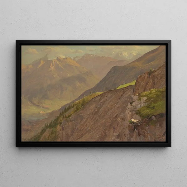 Le Goell et le Watzmann près de Berchtesgaden - Frederic Edwin Church — framed artwork on a wall