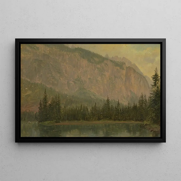 Le Hintersee près de Berchtesgaden, Bavière - Frederic Edwin Church — framed artwork on a wall
