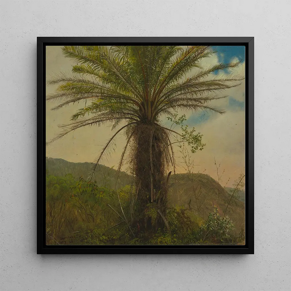 Jamaica Fern Tree Painting - Frederic Edwin Church — framed artwork on a wall