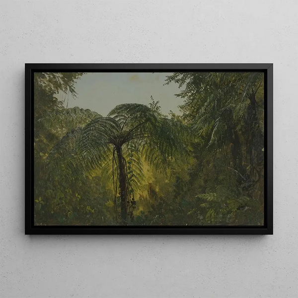 Tropical Landscape Painting - Frederic Edwin Church — framed artwork on a wall