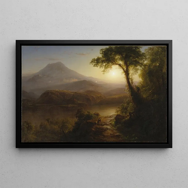 Tropical Landscape Painting - Frederic Edwin Church — framed artwork on a wall
