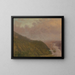 Valley view from the top of a high hill in Europe - Frederic Edwin Church — framed artwork on a wall