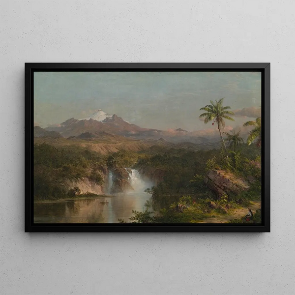 View of Cotopaxi - Frederic Edwin Church — framed artwork on a wall