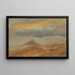 Winter Landscape Painting of Zuarry Hill at Twilight - Frederic Edwin Church — framed artwork on a wall