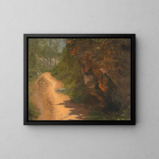 Sentier boisé en Jamaïque - Frederic Edwin Church — framed artwork on a wall