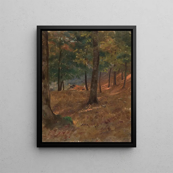 Forest Scene - Frederic Edwin Church — framed artwork on a wall