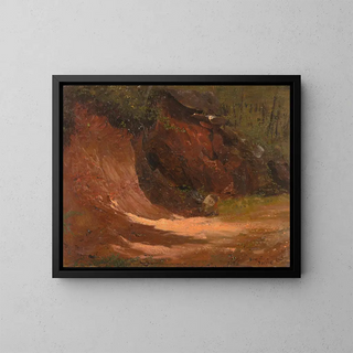 Bank of the Jamaican Forest - Frederic Edwin Church — framed artwork on a wall