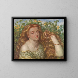 Hair of Gold - Frederic James Shields — framed artwork on a wall