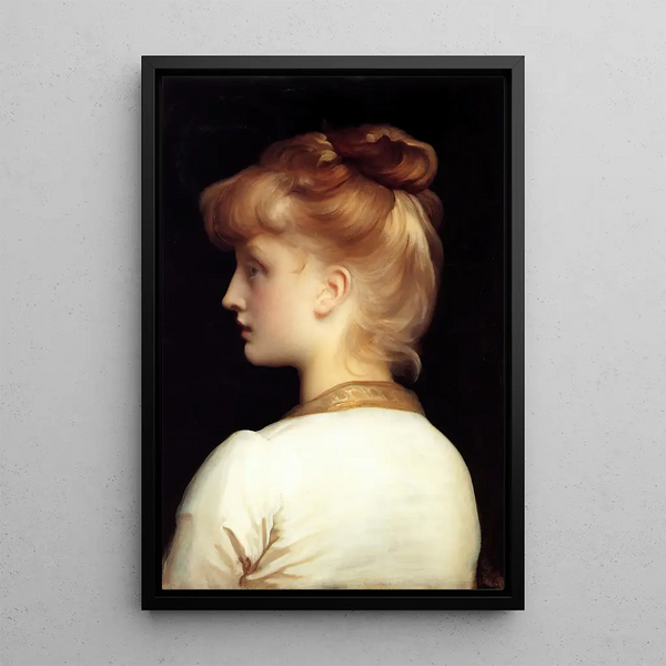 A Girl - Frederic Leighton — framed artwork on a wall