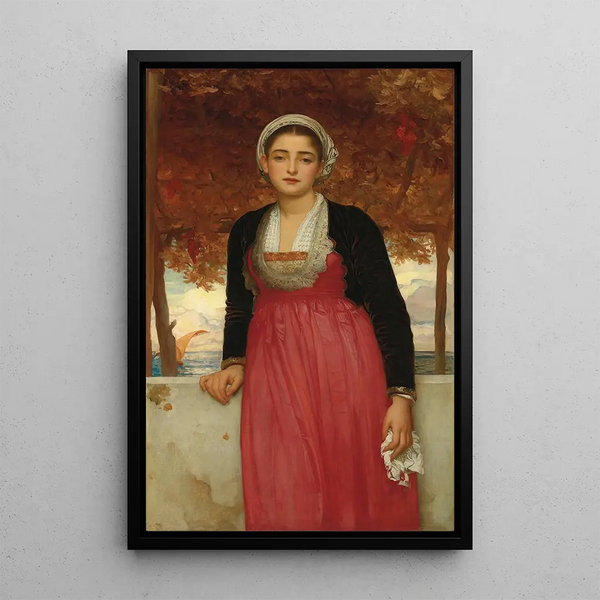 Amarilla - Frederic Leighton — framed artwork on a wall