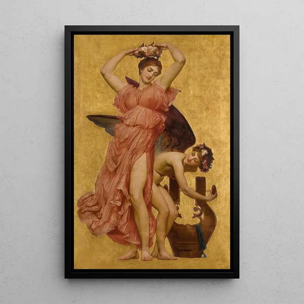 Érato - Frederic Leighton — framed artwork on a wall