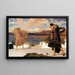 Young Greek Girls Playing Ball - Frederic Leighton — framed artwork on a wall