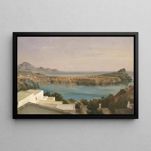 Lindos Rhodes - Frederic Leighton — framed artwork on a wall