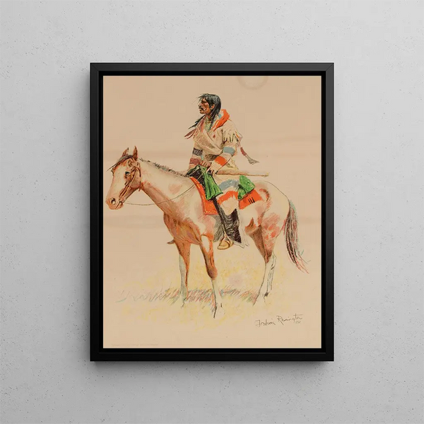 Métis Painting - Frederic Remington — framed artwork on a wall