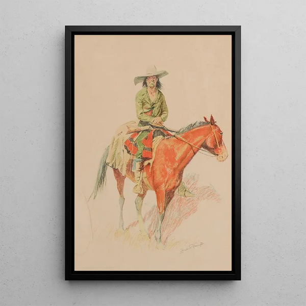 Old Ramon Painting - Frederic Remington — framed artwork on a wall