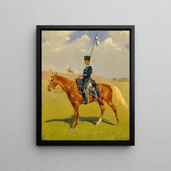 The Hussar - Frederic Remington — framed artwork on a wall