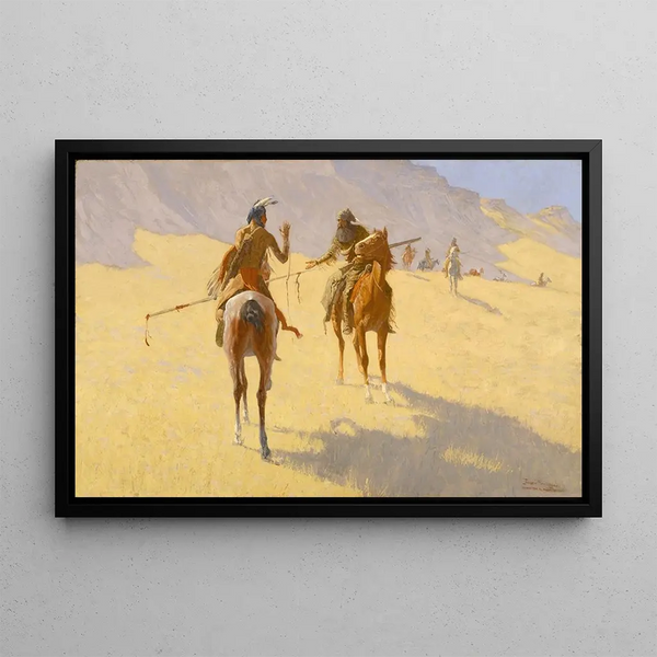 La Parley - Frederic Remington — framed artwork on a wall