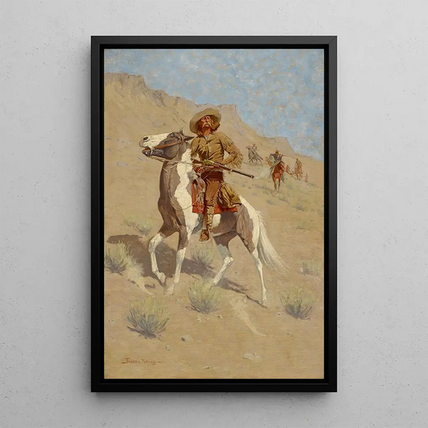 L'éclaireur - Frederic Remington — framed artwork on a wall