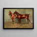 Polo Ponies Painting of Romany and Tith belonging to Sir J Barker - Frederic Whiting — framed artwork on a wall