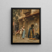 a Cairo street - Frederick Arthur Bridgman — framed artwork on a wall