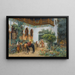 Une Cour Nord-Africaine - Frederick Arthur Bridgman — framed artwork on a wall