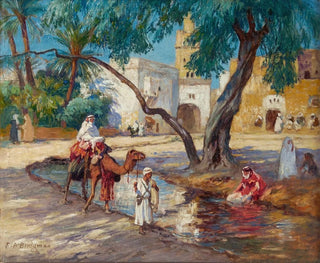 View of an Algerian Village - Frederick Arthur Bridgman — artwork view
